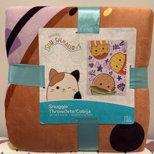 NEW Squishmallow Soft Snuggle Throw Blanket 50" x 70" Foodie Hamburger